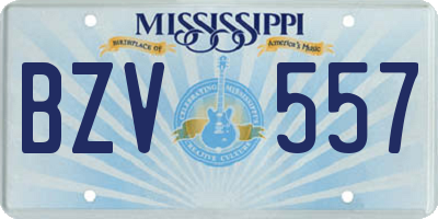 MS license plate BZV557