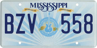 MS license plate BZV558