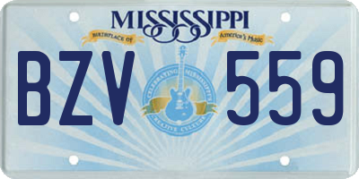 MS license plate BZV559