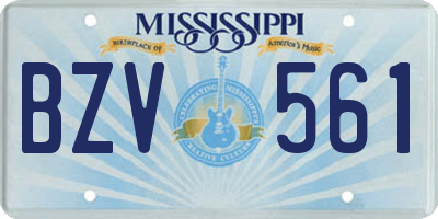 MS license plate BZV561