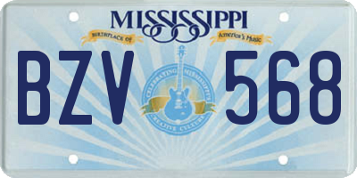 MS license plate BZV568