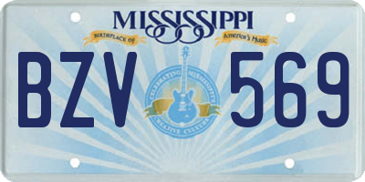 MS license plate BZV569