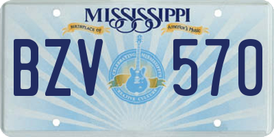 MS license plate BZV570