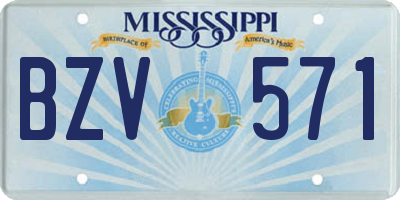 MS license plate BZV571