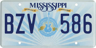 MS license plate BZV586