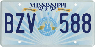 MS license plate BZV588