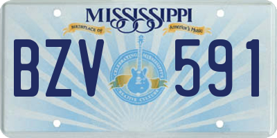 MS license plate BZV591