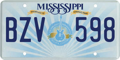 MS license plate BZV598