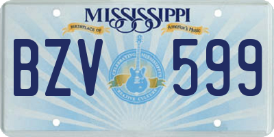 MS license plate BZV599