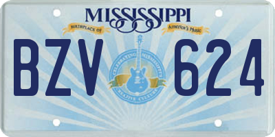 MS license plate BZV624