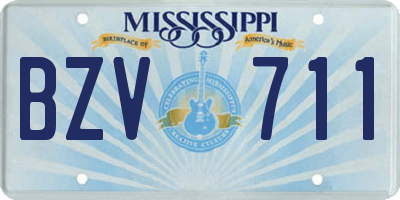 MS license plate BZV711
