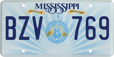 MS license plate BZV769