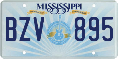 MS license plate BZV895