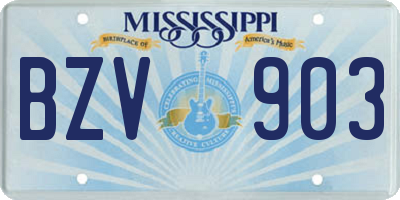MS license plate BZV903
