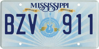 MS license plate BZV911