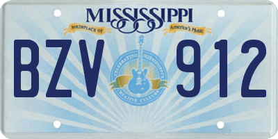 MS license plate BZV912