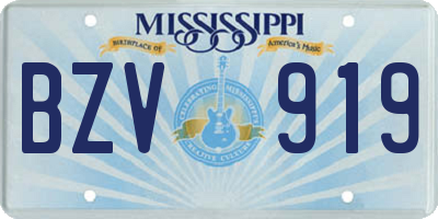 MS license plate BZV919