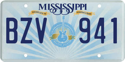 MS license plate BZV941