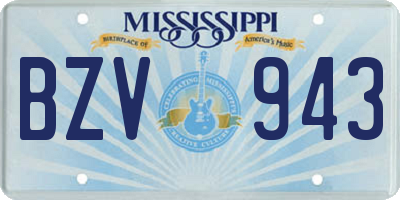 MS license plate BZV943