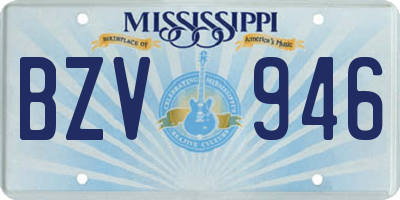 MS license plate BZV946