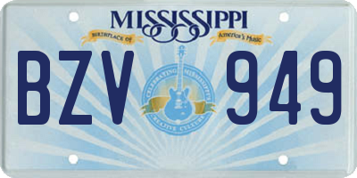MS license plate BZV949