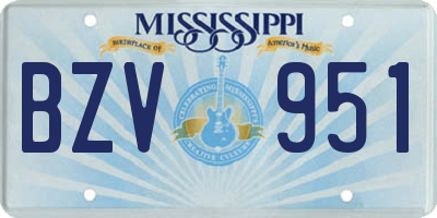 MS license plate BZV951