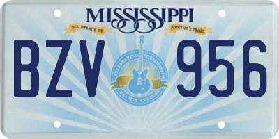 MS license plate BZV956