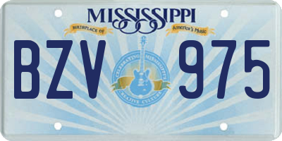 MS license plate BZV975