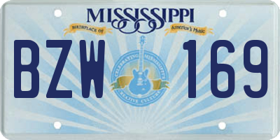 MS license plate BZW169