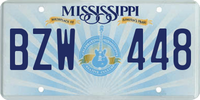 MS license plate BZW448