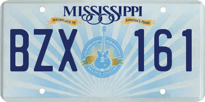 MS license plate BZX161