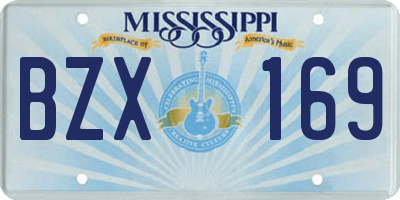 MS license plate BZX169