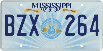 MS license plate BZX264