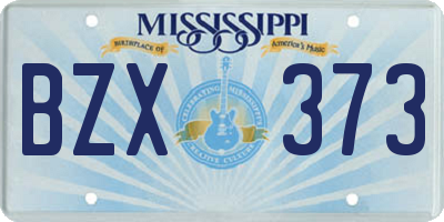 MS license plate BZX373