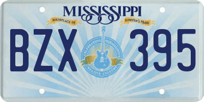 MS license plate BZX395