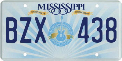 MS license plate BZX438