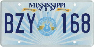 MS license plate BZY168