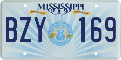 MS license plate BZY169