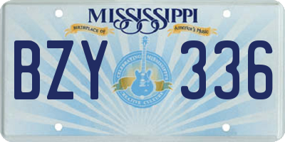 MS license plate BZY336