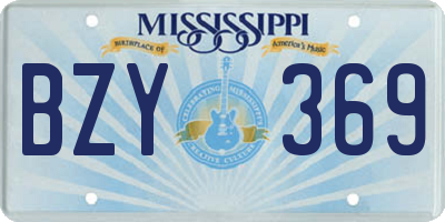 MS license plate BZY369
