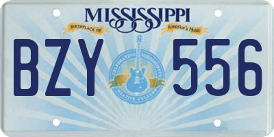 MS license plate BZY556