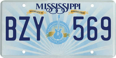 MS license plate BZY569