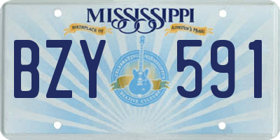 MS license plate BZY591