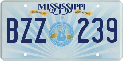 MS license plate BZZ239