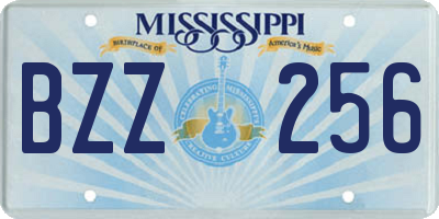 MS license plate BZZ256