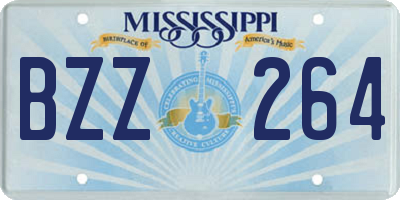 MS license plate BZZ264