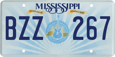 MS license plate BZZ267
