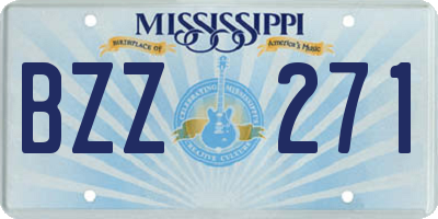 MS license plate BZZ271