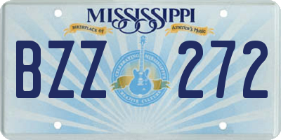 MS license plate BZZ272