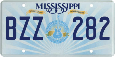MS license plate BZZ282